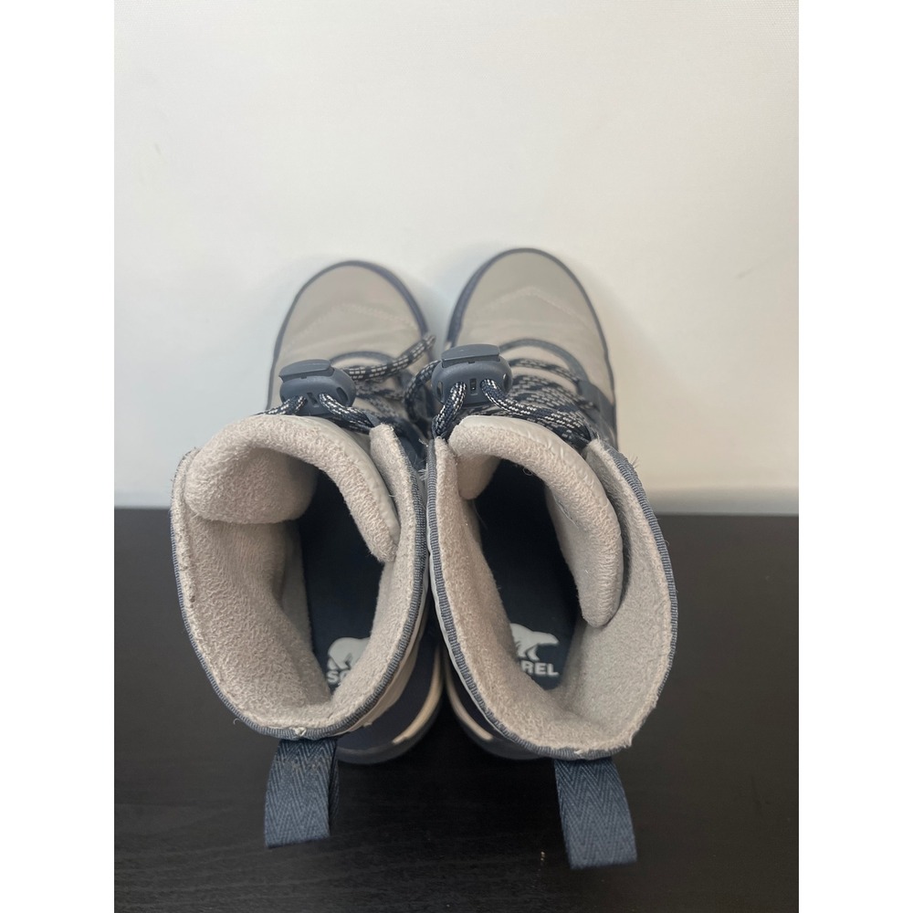 Sorel Whitney II Puffy Mid Boots Grey Navy Waterproof Winter Size 3 LY4914-419 - Picture 5 of 8